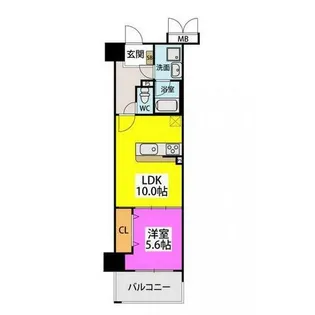 ラフィーネ大手門【203号室】の間取り