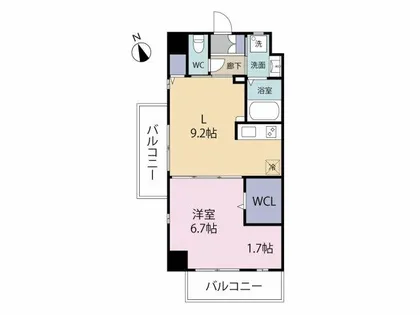 CENTER MARK IBORI【2階】の間取り