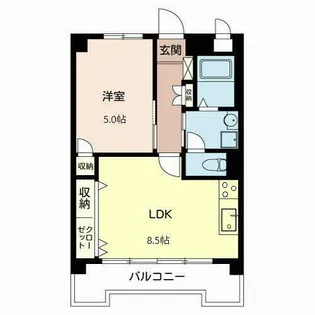 中桜塚グランドハイツ【0103号室】の間取り