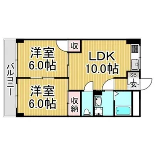 福岡県春日市宝町2丁目【マンション】の間取り