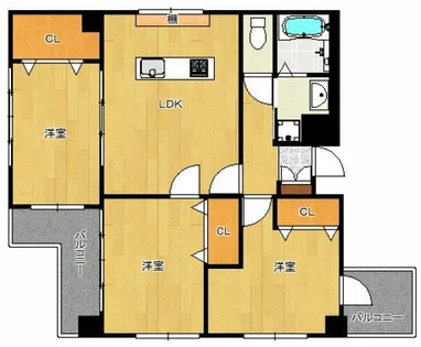 シック薬院【6階】の間取り