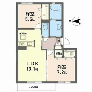 シャーメゾン 新森【0202号室】の間取り