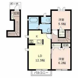 シャーメゾン西明石II【F203号室】の間取り