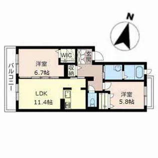 シャーメゾン ガーデンヴィラ【0203号室】の間取り