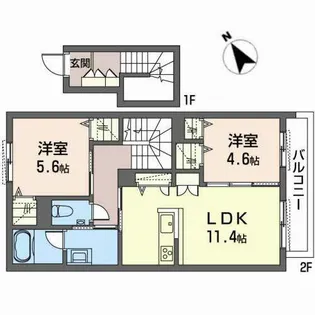 ShaMaison Gardens 三田天神【0203号室】の間取り