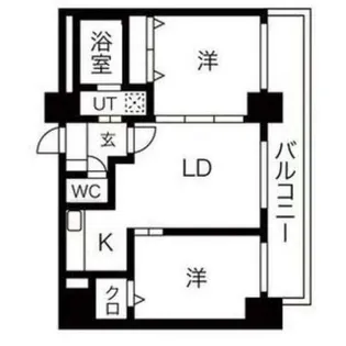 グレイスコート円山北【10階】の間取り