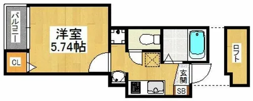 コンフォートベネフィス井尻2【2階】の間取り