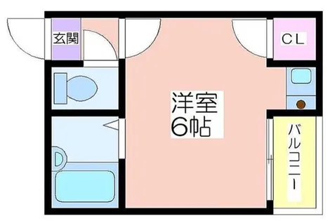 SKハイツ住之江【507号室】の間取り