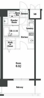 エンクレスト天神MODE【811号室】の間取り