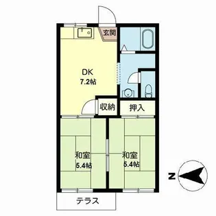 阪田ハイツ【0106号室】の間取り