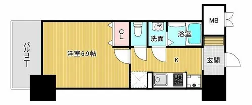 ふぁみーゆ巽東【604号室】の間取り