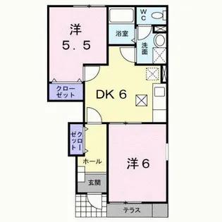 アンジュ・ヴィラD【1階】の間取り
