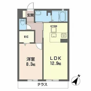 シャーメゾン千鳥【0110号室】の間取り