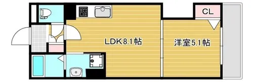 セレニティ豊川【2階】の間取り