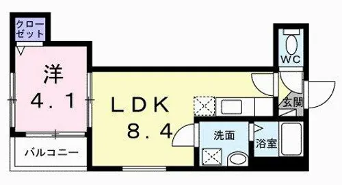 グラン コスモ【1階】の間取り