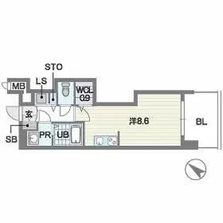 レキシントン・スクエア白金【802号室】の間取り