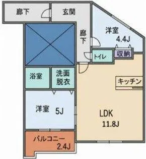 リーフ志免【302号室】の間取り