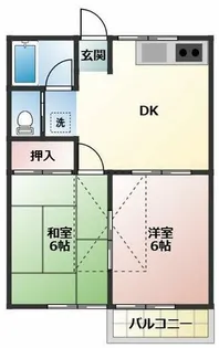 ファミール大岩【201号室】の間取り