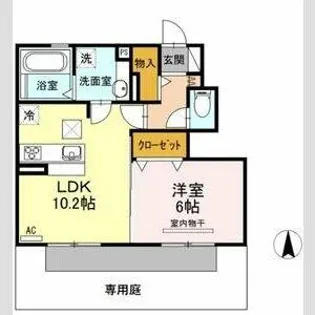 ル・リアン【1階】の間取り