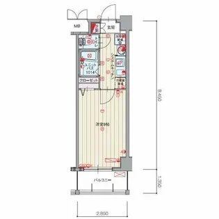 パルティール今池【7階】の間取り