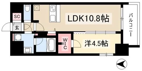 プレサンス新栄町ギャラント【0901号室】の間取り