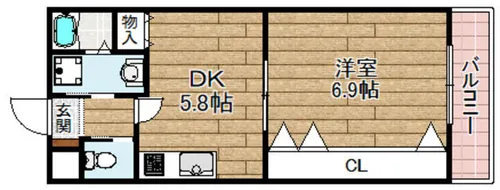 TIAハイム上本町【2階】の間取り