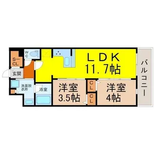 プレサンスジェネ上前津【9階】の間取り