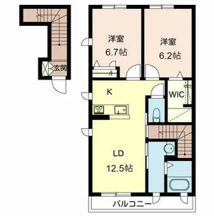 シャーメゾン エスパディー【0201号室】の間取り