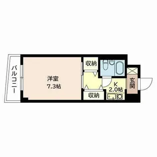 ミズノコーポマチカネヤマ【0202号室】の間取り