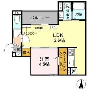 GRAMM丹波口【2階】の間取り