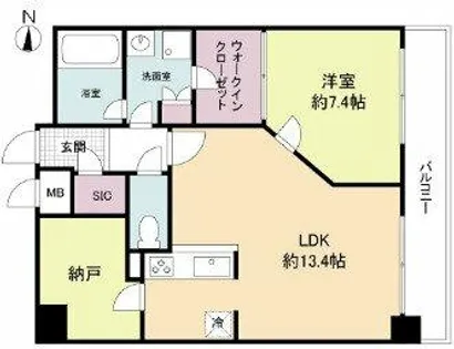 KDX堺筋本町レジデンス【15階】の間取り