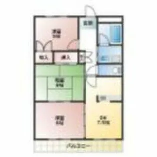 サイレントパレス矢曽根【2階】の間取り