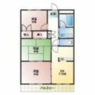 サイレントパレス矢曽根【201号室】の間取り