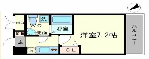 メインステージ西天満T’s SQUARE【8階】の間取り