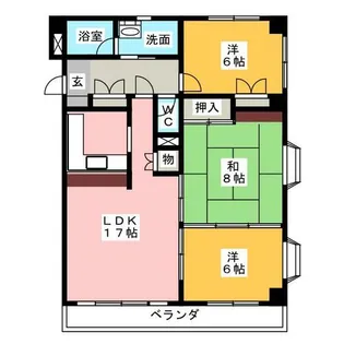 ヤシロアーバンスクエアー【3階】の間取り