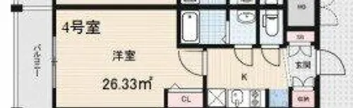 ラヴィータ難波元町【5階】の間取り