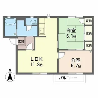 フォーレス宮古【1階】の間取り