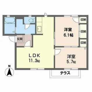 フォーレス宮古【1階】の間取り