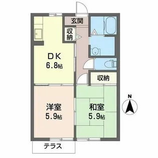 セフィラ東二見【0102号室】の間取り