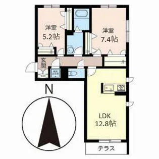 La casa pulita【0103号室】の間取り