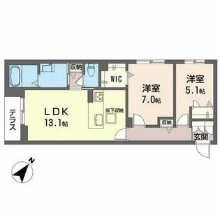 エクセルVI【0106号室】の間取り