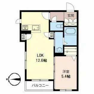 ディアコート ゆづる葉(弓弦葉)【0205号室】の間取り