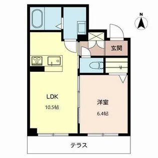 BEREO 厚東【1階】の間取り