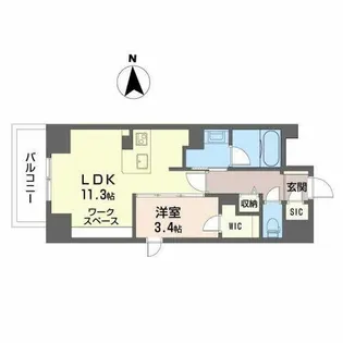 ロイヤルパークヒルズ上町【0201号室】の間取り