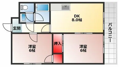 ダイバーシティ鉄砲町【101号室】の間取り