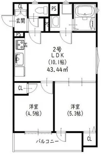 大阪府大東市南津の辺町【アパート】の間取り