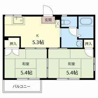 ハイツハル【2階】の間取り