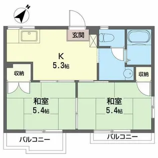 ハイツハル【2階】の間取り