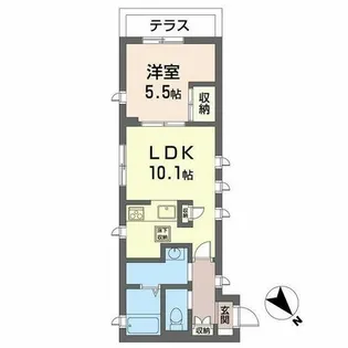 サンフロール楠【0103号室】の間取り