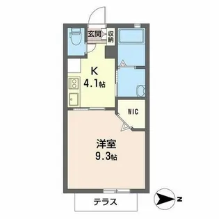 シャーメゾン三田【0105号室】の間取り